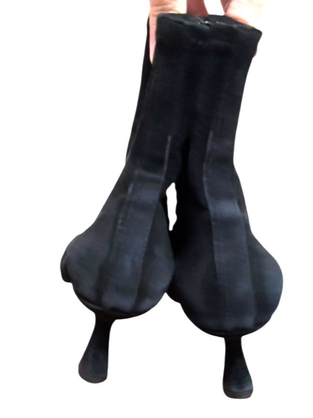 Loeffler Randall Black Genuine Suede Sock Ankle Boots Kitten Heel Size 7B - Picture 9 of 13